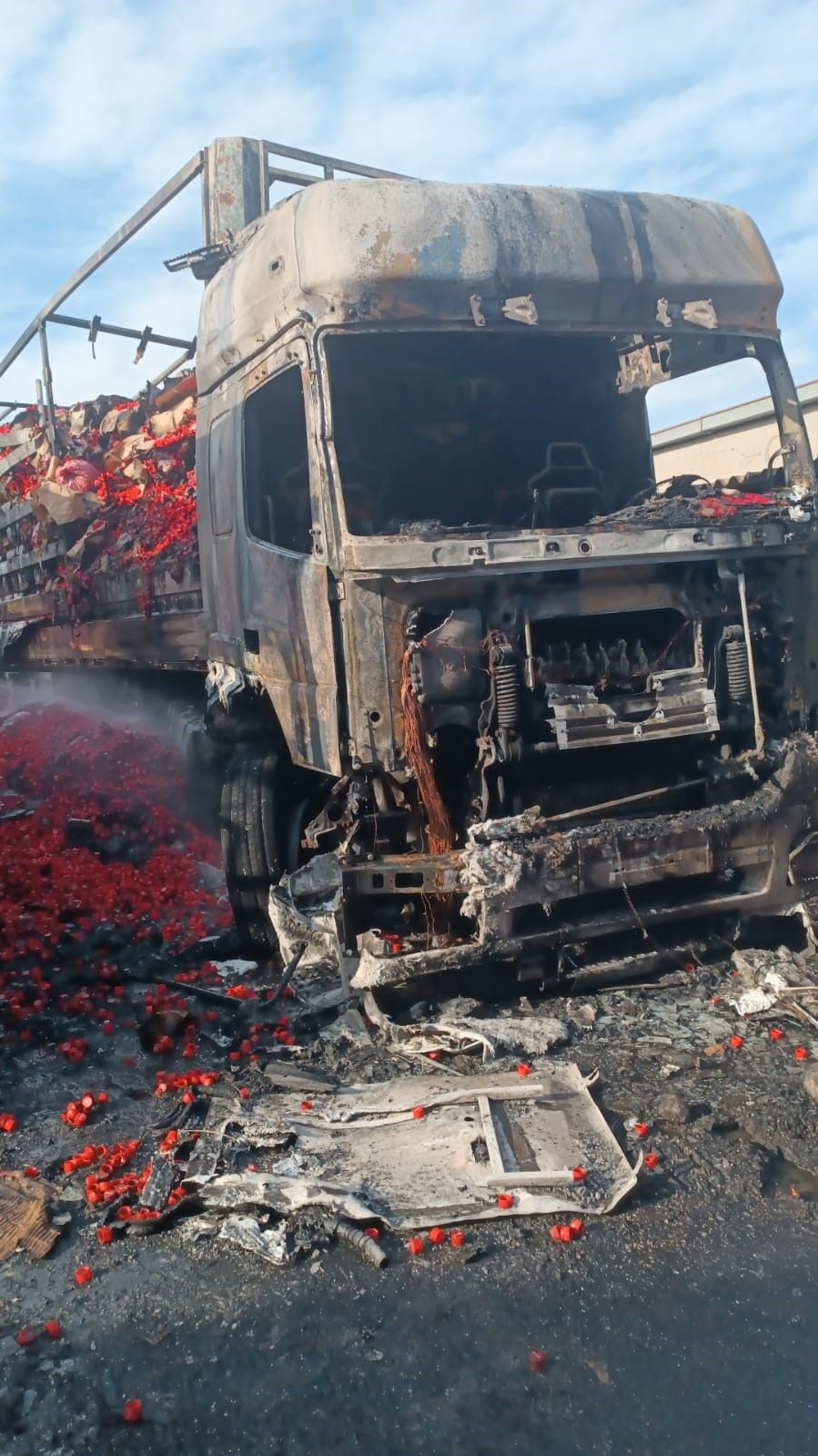 Silopi’de Park Halindeki Otobüs ve Tır Alevlere Teslim Oldu - Sayfa 1