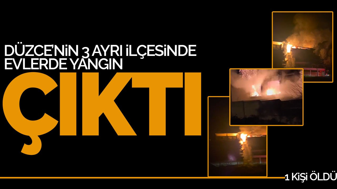Düzce'nin 3 Ayrı İlçesinde Evlerde Yangın Çıktı: 1 Kişi Öldü!
