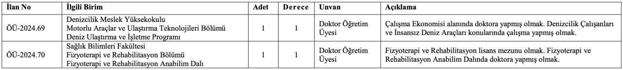 SUBÜ Yeni Akademik Kadrolar İçin İlan Verdi - Sayfa 2