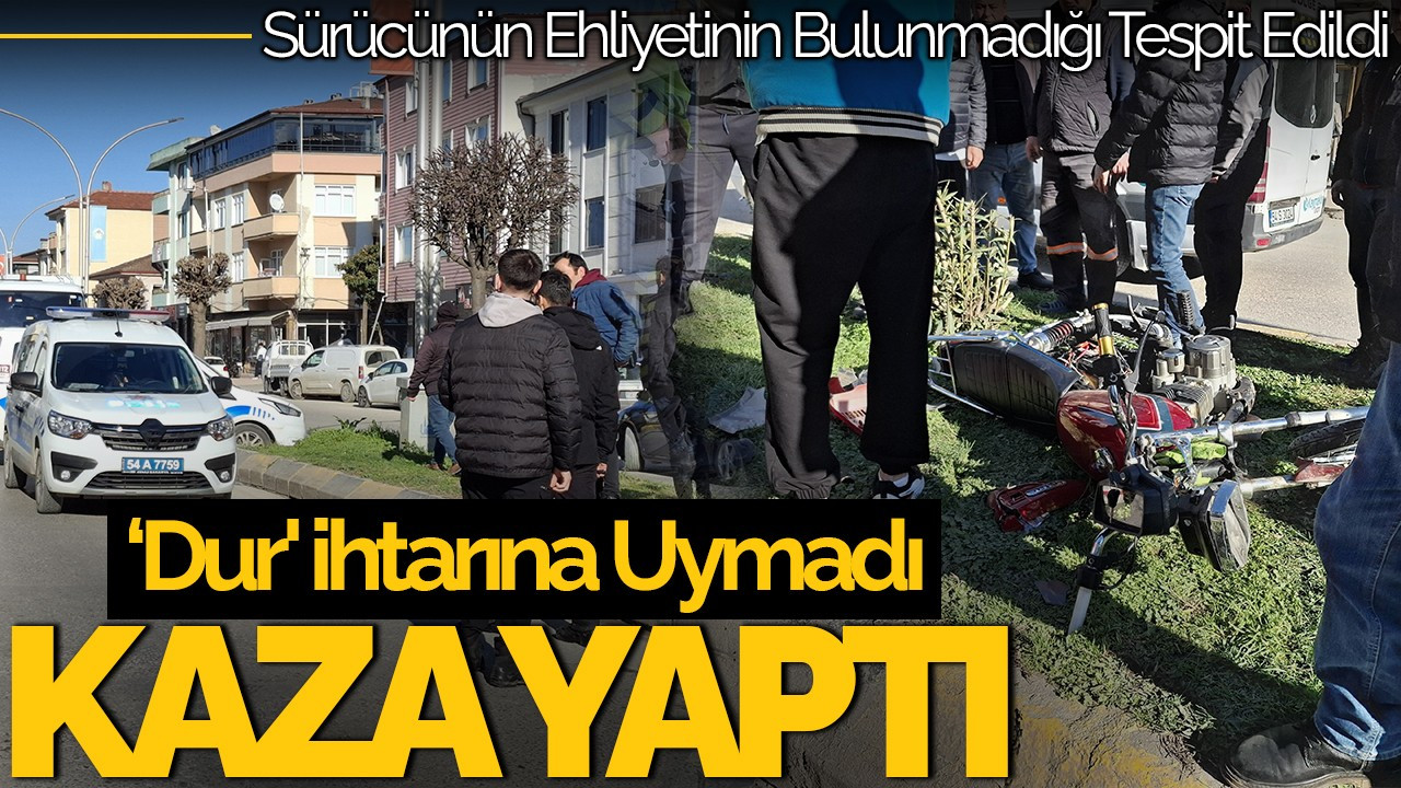 Sakarya’da Polisten Kaçan Ehliyetsiz Sürücü Ters Yönde Kaza Yaptı