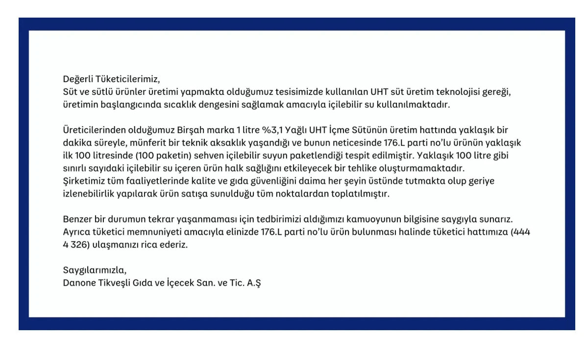 Ürünlerde Süt Yerine Su Bulundu, Firma Teknik Aksaklık Savunması Yaptı - Sayfa 7