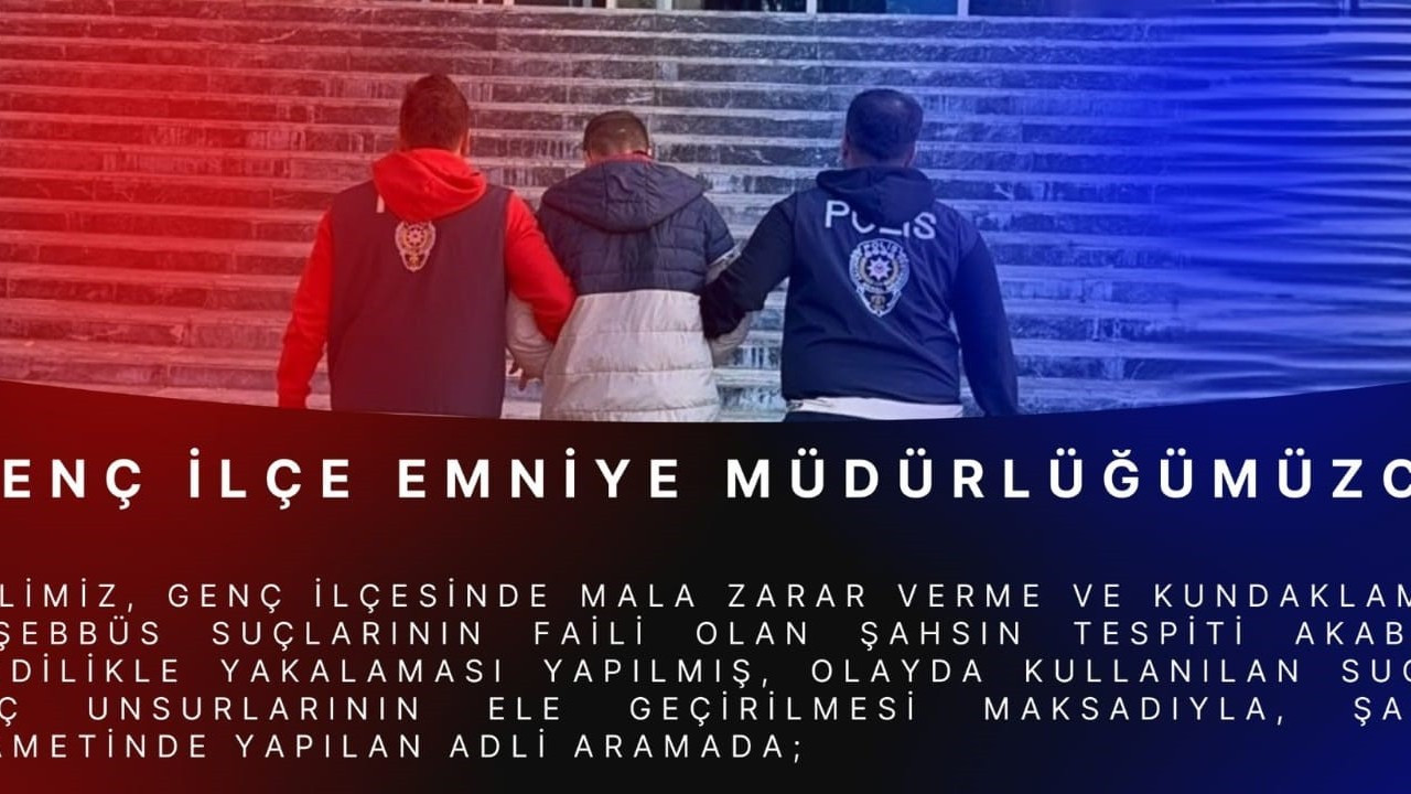 Bingöl’de Kundaklamaya Teşebbüs Suçundan Aranan Şüpheli Yakalandı