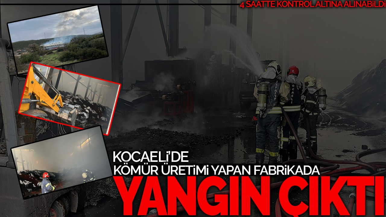 Kocaeli'de Kömür Üretimi Yapan Fabrikada Yangın Çıktı: 4 Saatte Kontrol Altına Alınabildi!