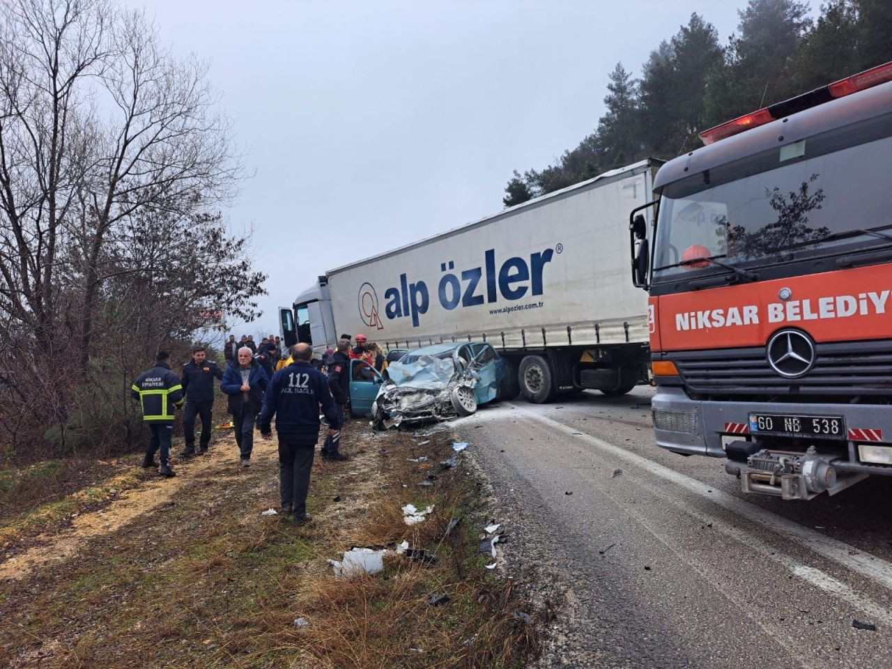 Tıra Çarpan Opel Marka Otomobil 2 Kişiye Mezar Oldu - Sayfa 1