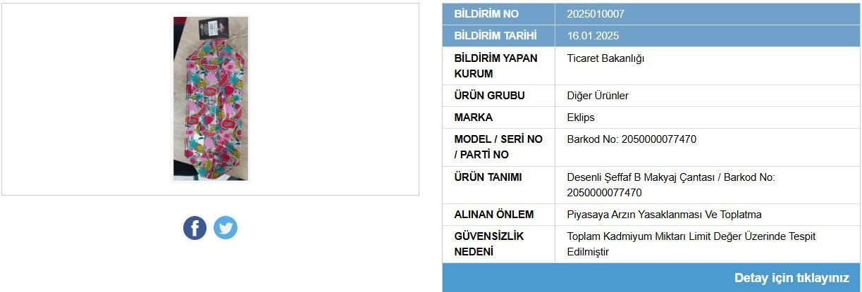 Ticaret Bakanlığı’ndan Uyarı: Bu Ürünler Piyasadan Toplatılıyor! - Sayfa 7