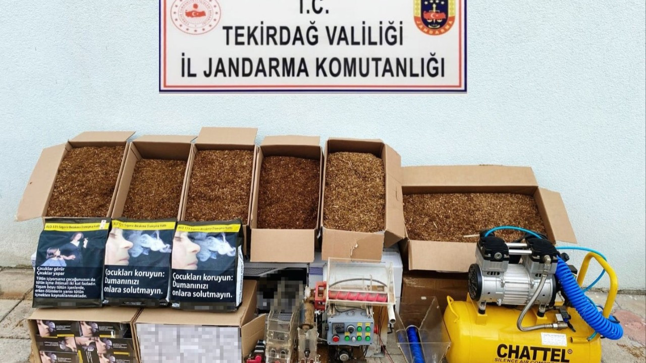 Tekirdağ’da Jandarmadan Tütün ve Makaron Operasyonu