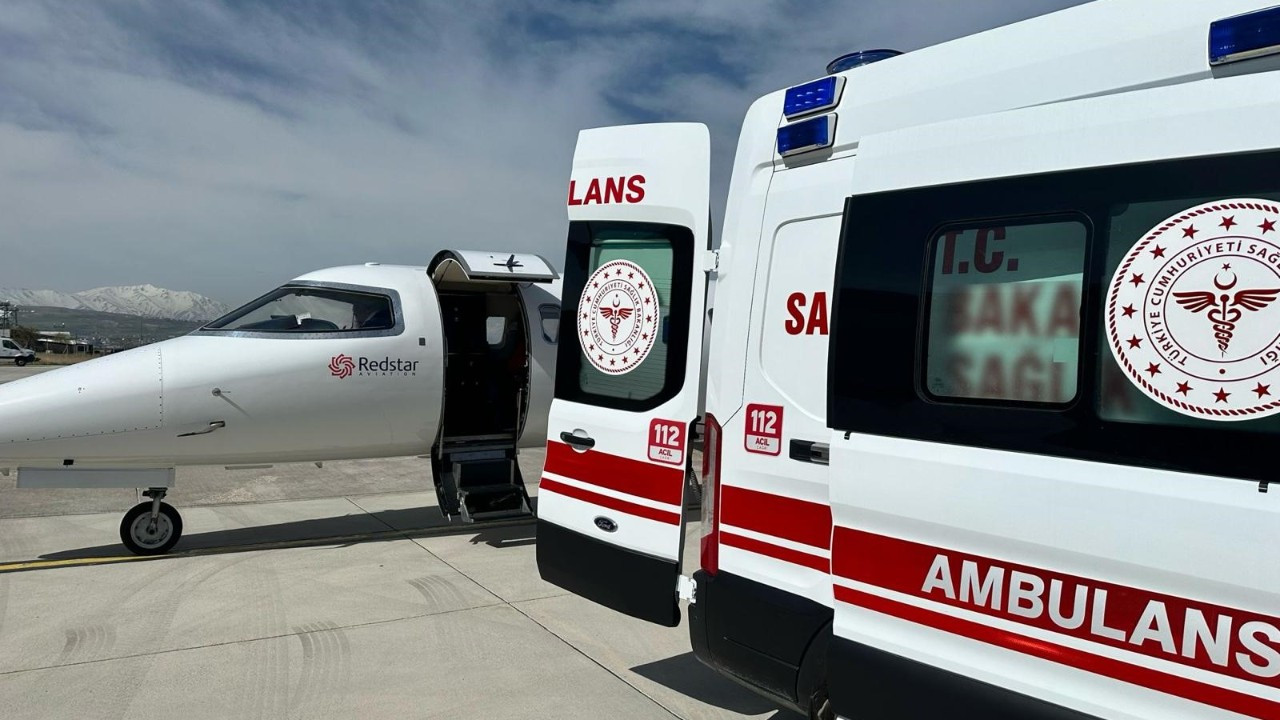 Beyin Kanaması Geçiren Hasta Ambulans Uçakla Ankara'ya Sevk Edildi