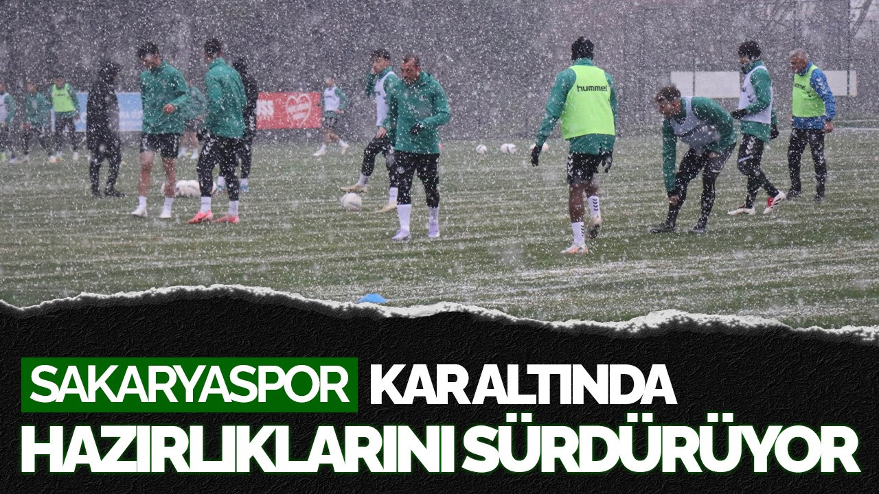 Sakaryaspor, Çorum FK Maçı İçin Kar Altında Hazırlıklarını Sürdürüyor