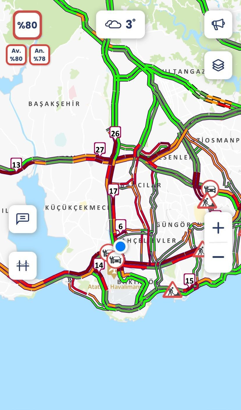 İstanbul'da Kar Çilesi! Trafik Yoğunluğu Yüzde 80’e Ulaştı - Sayfa 3