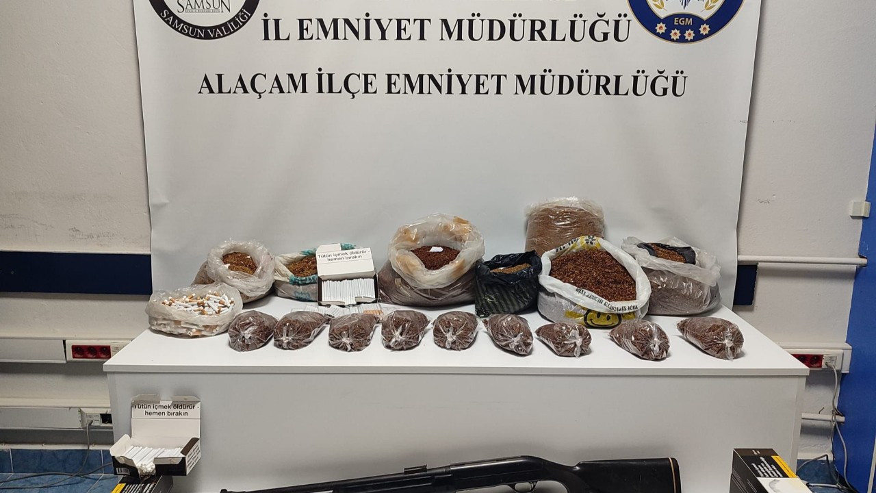 Samsun Alaçam’da Kaçak Tütün Operasyonu