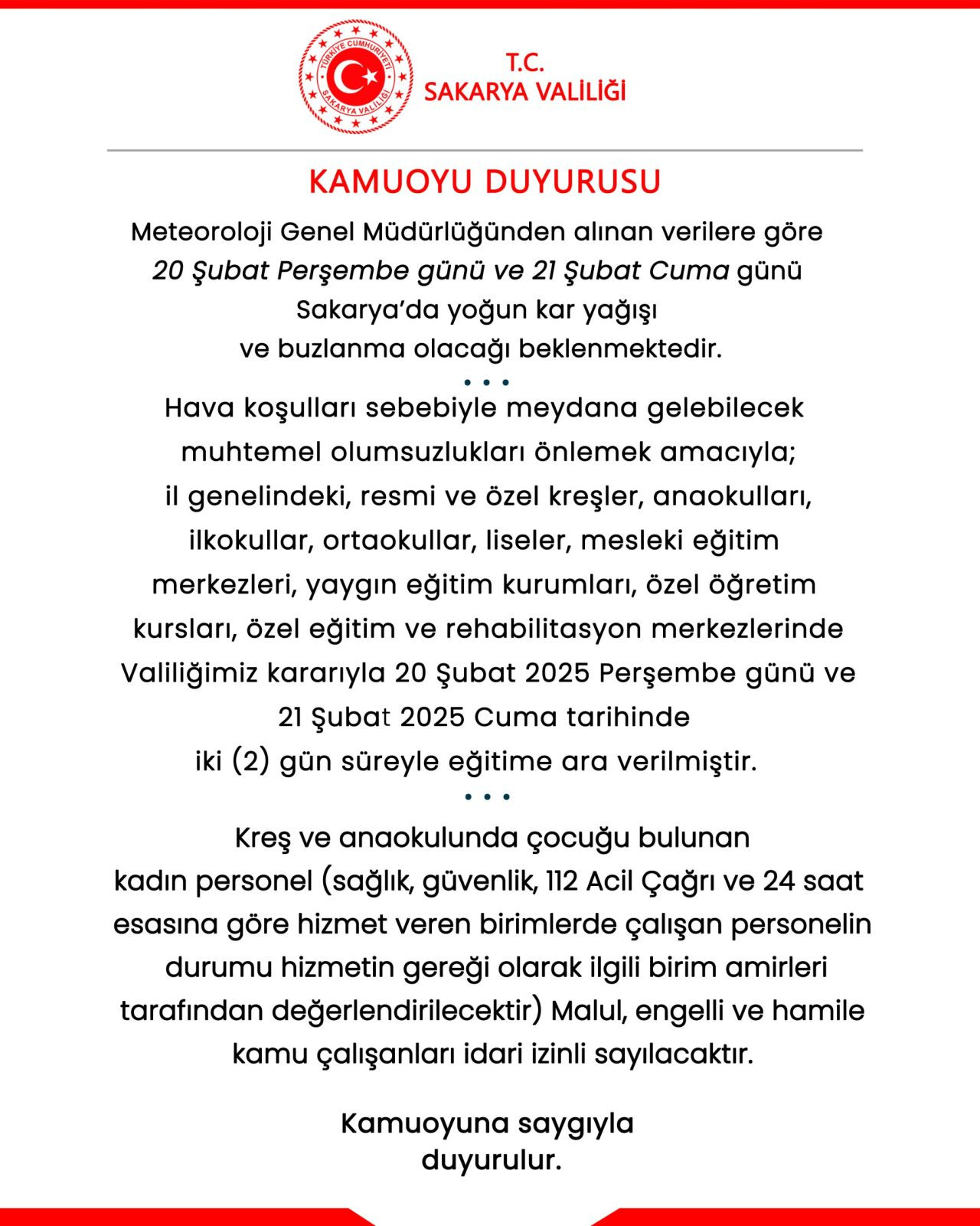 Sakarya’da Okullara 2 Gün Ara Verildi - Sayfa 3