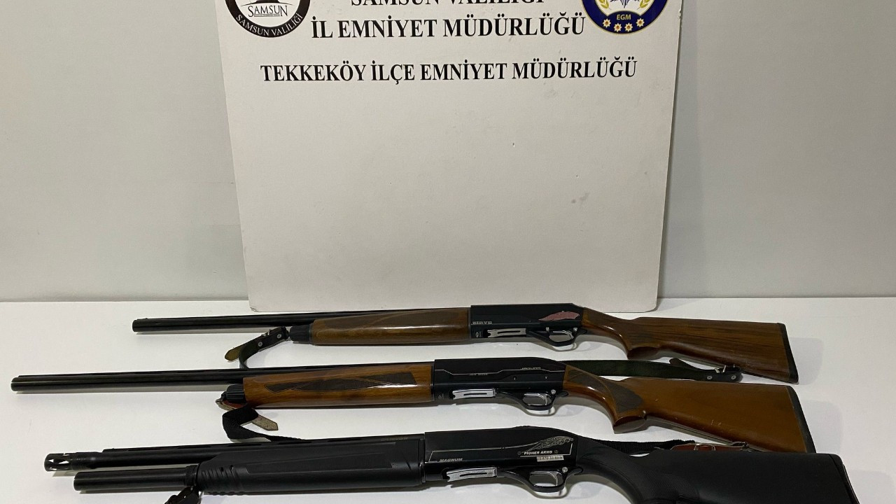 Samsun'da Tersane Alanında Ruhsatsız Tüfek Operasyonu