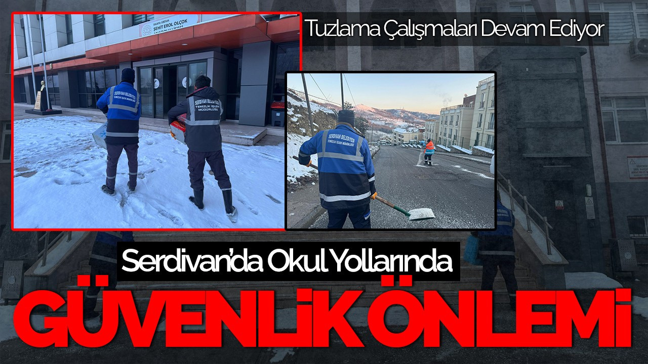 Serdivan’da Okul Yollarında Güvenlik Önlemi: Tuzlama Çalışmaları Devam Ediyor