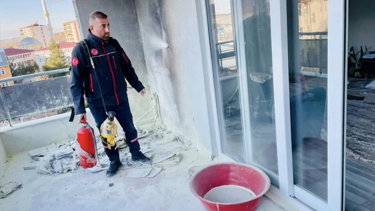 Siirt’te 11 Katlı Binada Yangın Paniği