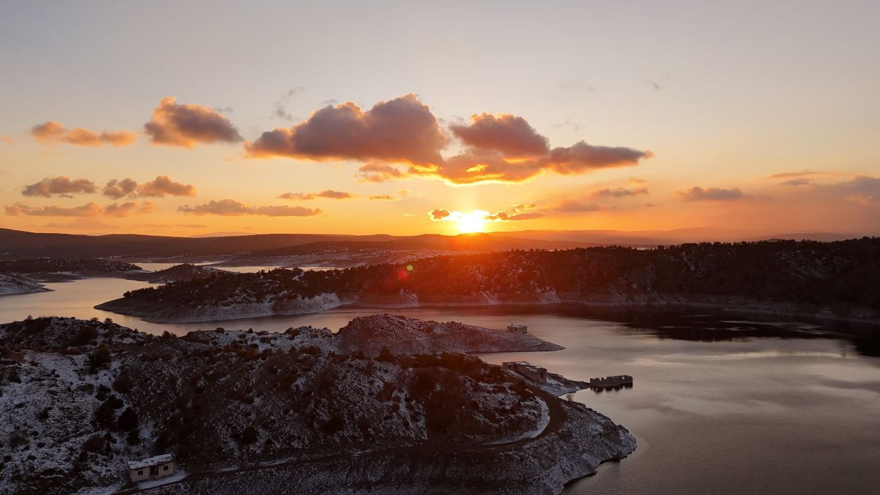 Porsuk Barajı'nda Günbatımı Manzarası Mest Etti - Sayfa 1