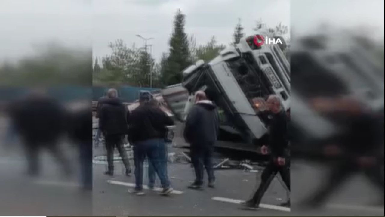 Kocaeli Gölcük'te Devrilen Tır Yolu Kapattı: 1 Yaralı - Sayfa 4
