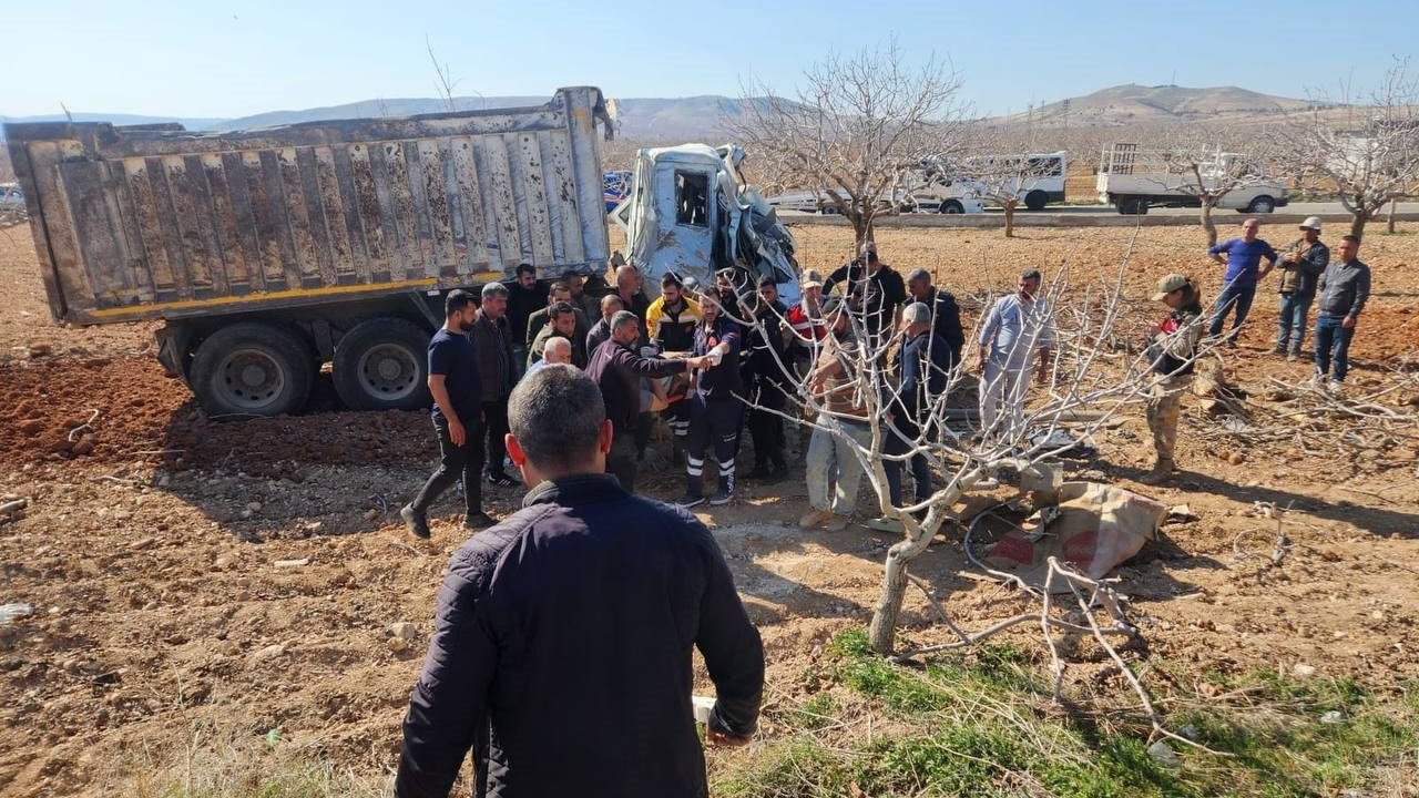 Şanlıurfa’da Freni Patlayan Kamyon Fıstık Bahçesine Daldı!