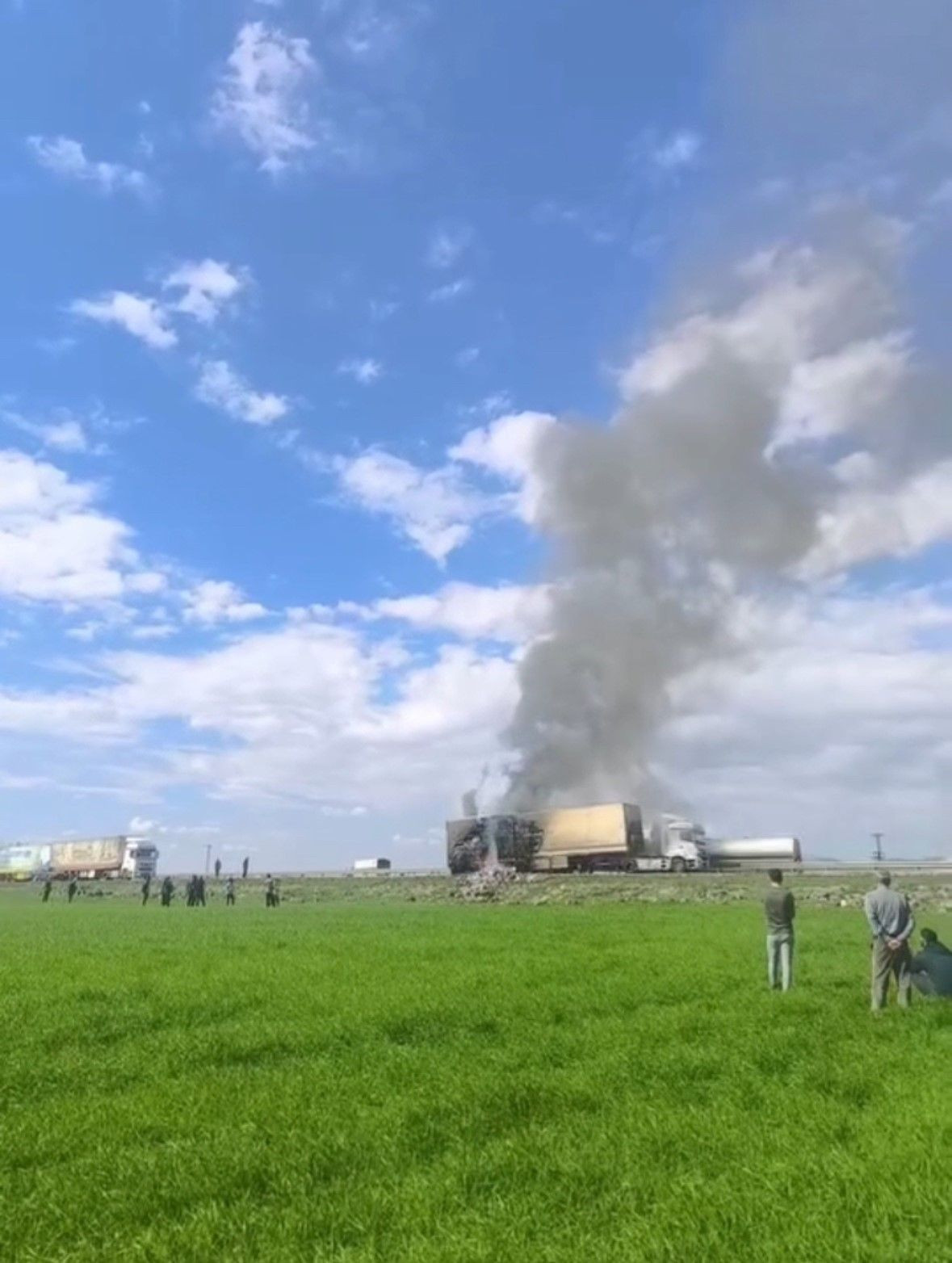 Mardin’de Seyir Halindeki Şampuan Yüklü Tır Alevlere Teslim Oldu - Sayfa 1