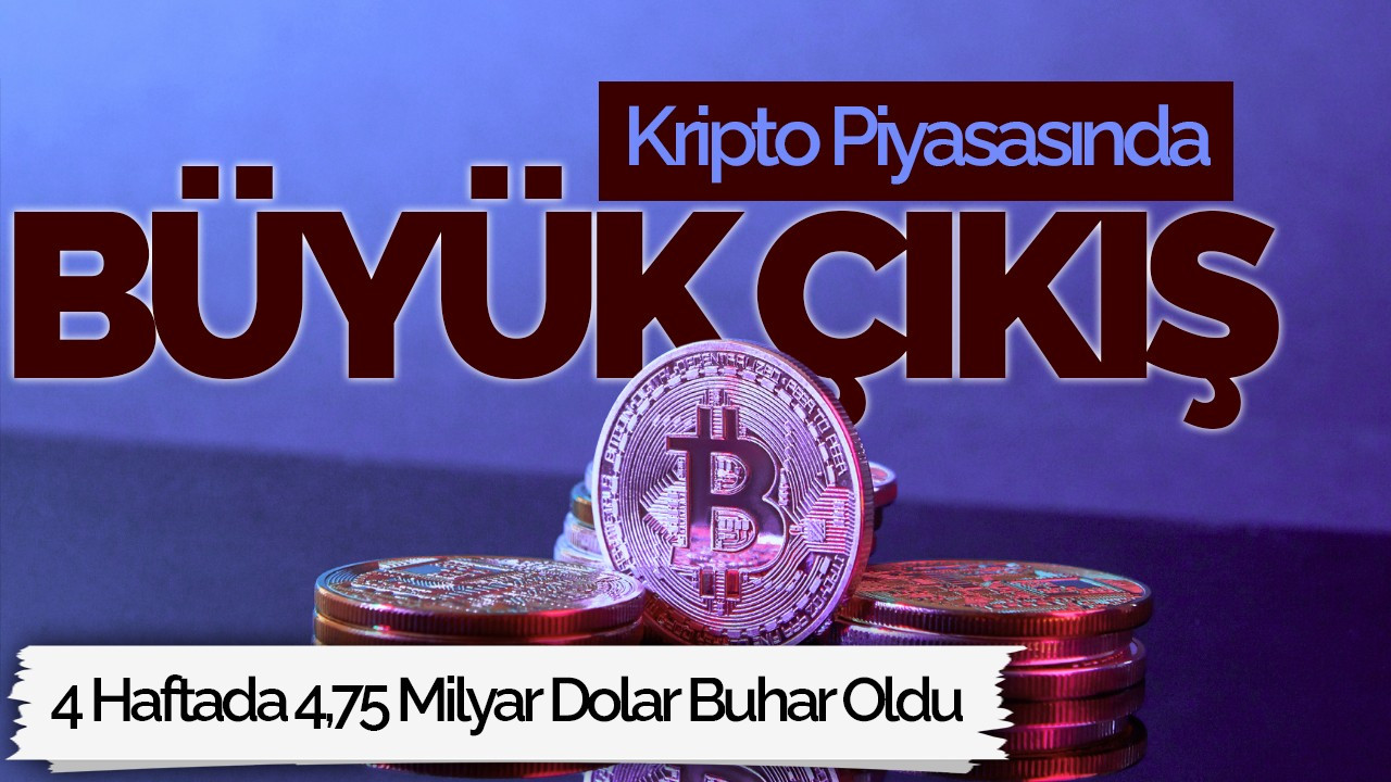 Kripto Piyasasında Büyük Çıkış! 4 Haftada 4,75 Milyar Dolar Buhar Oldu