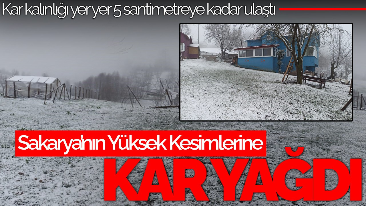 Sakarya’nın Yüksek Kesimlerinde Kar Yağışı Kartpostallık Görüntüler Oluşturdu