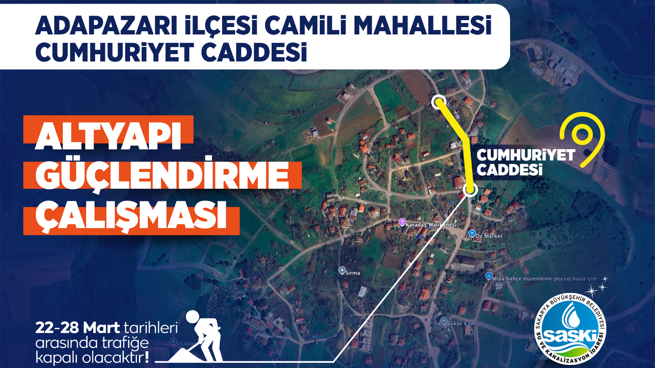 Camili’de Altyapı Çalışması Başladı: Trafik Alternatif Yollardan Sağlanacak