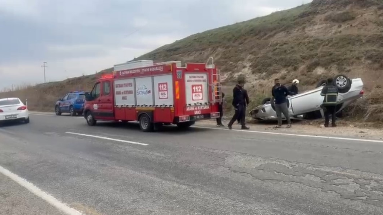Batman’da Takla Atan Otomobilde 1 Kişi Yaralandı