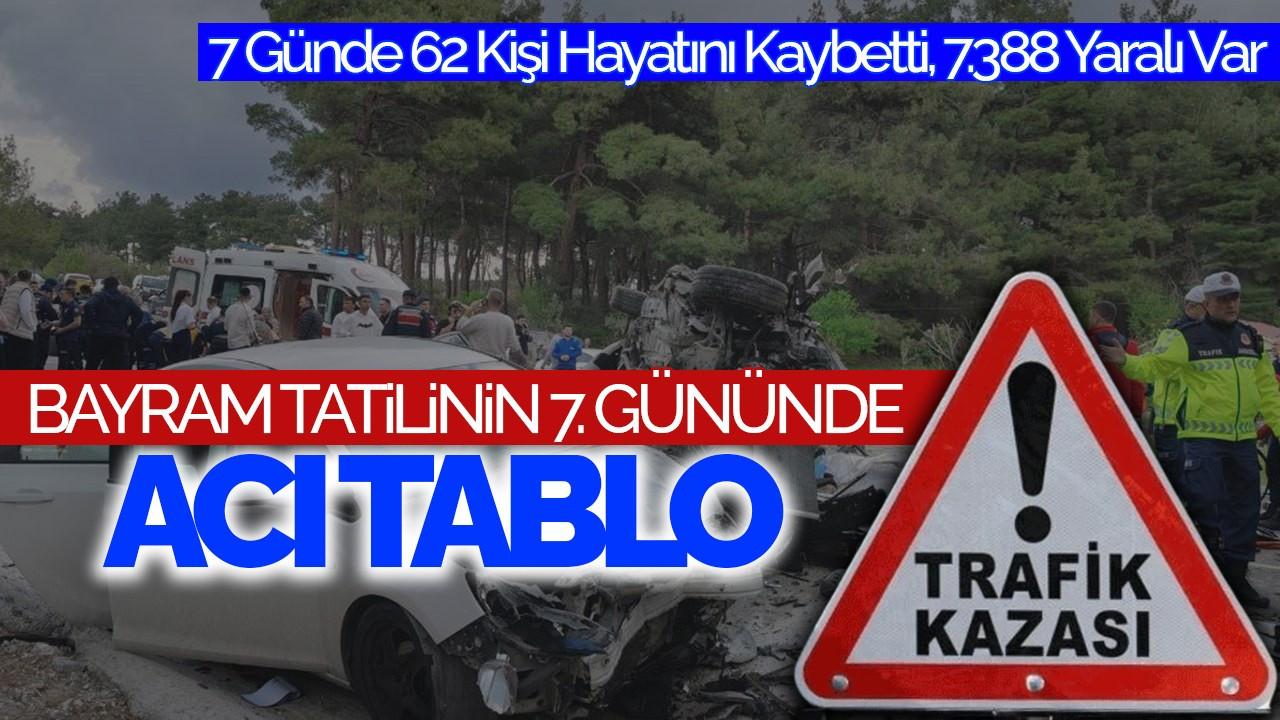 Bayram Tatilinin 7. Gününde Acı Tablo: 580 Kaza, 5 Can Kaybı, 855 Yaralı