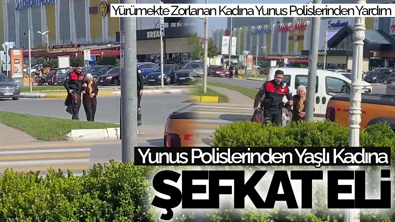 Yunus Polislerinden Yaşlı Kadına Şefkat Eli