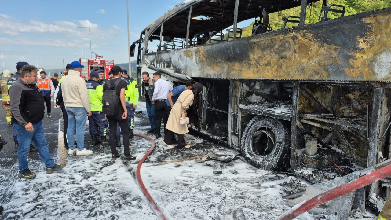 Düzce'de Yolcu Otobüsü Alevlere Teslim Oldu