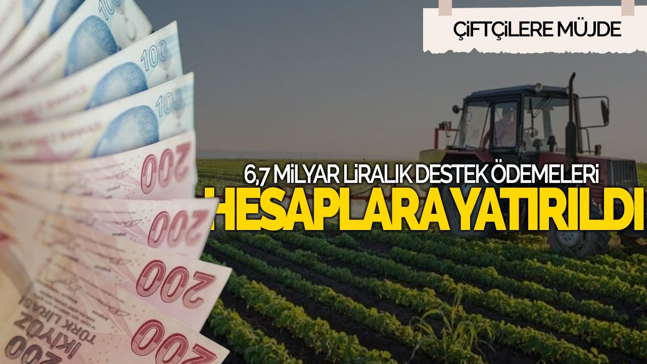 Çiftçilere Müjde: 6,7 Milyar Liralık Destek Ödemeleri Hesaplara Yatırıldı