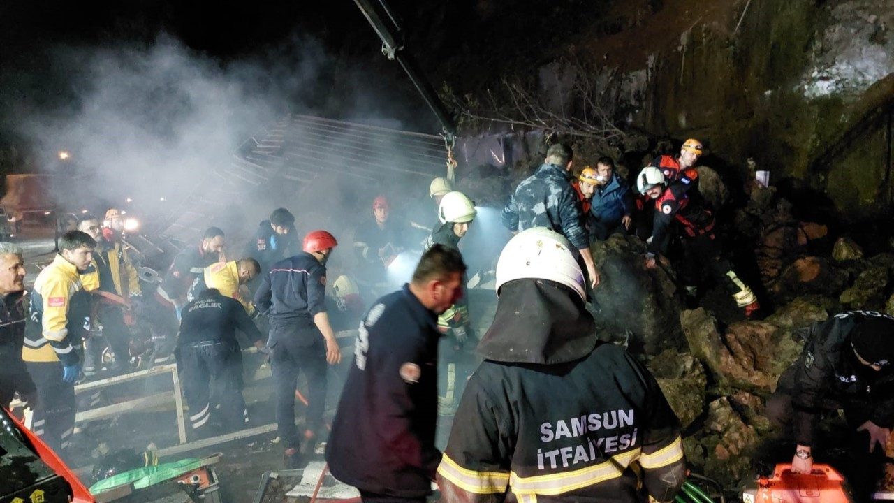 Samsun'da Heyelan