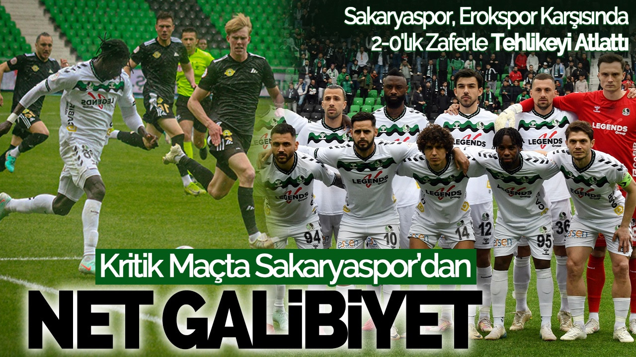 Kritik Maçta Sakaryaspor’dan Net Galibiyet