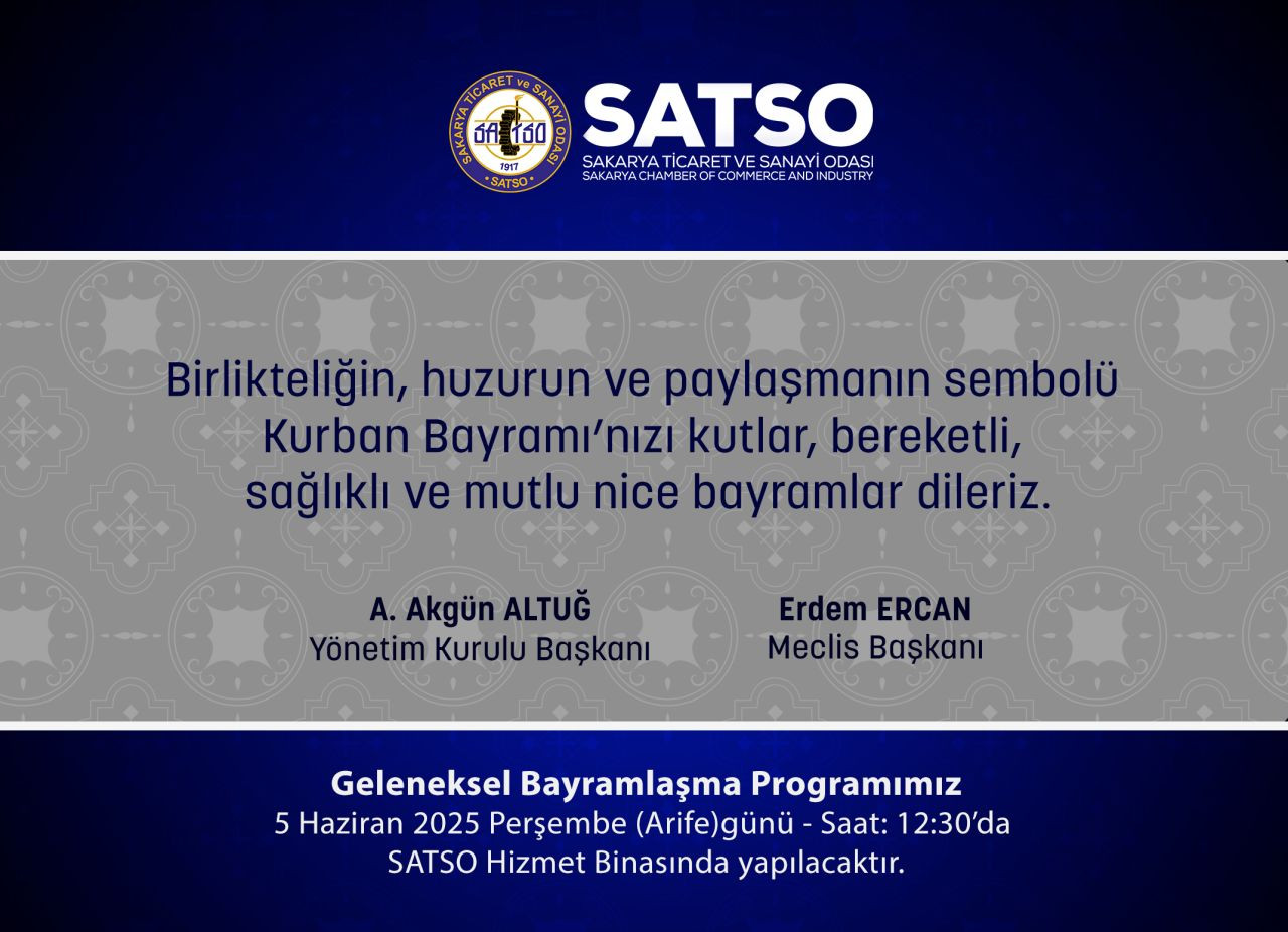 SATSO Geleneksel Bayramlaşma Töreni 5 Haziran Perşembe Günü Gerçekleştirilecek - Sayfa 1