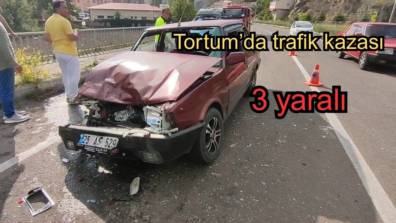 Tortum’da trafik kazası: 3 yaralı