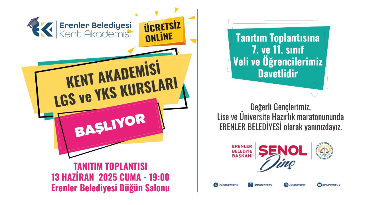 BAŞKAN ŞENOL DİNÇ KENT AKADEMİSİNİ TANITACAK