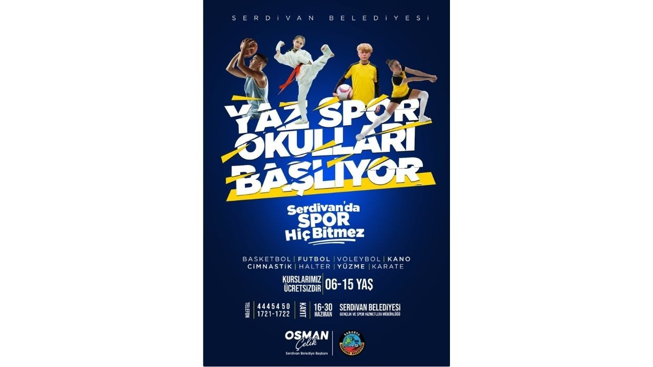Serdivan Belediyesi Yaz Spor Okulları Kayıtları Başlıyor
