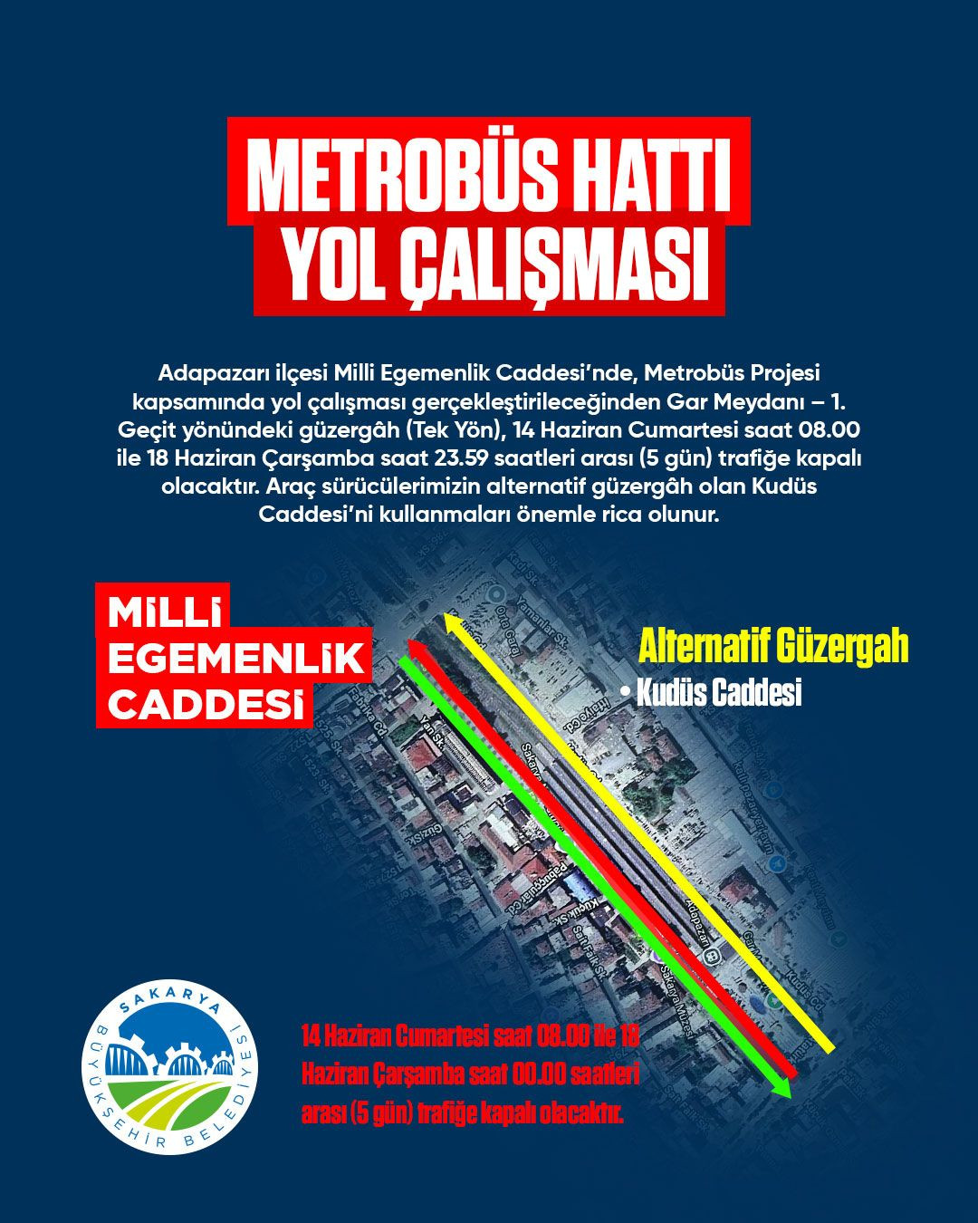 Şehir merkezindeki o güzergâh 5 gün trafiğe kapalı olacak - Sayfa 1