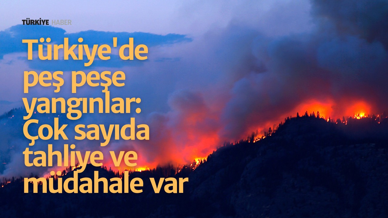 Türkiye'de peş peşe yangınlar: Çok sayıda tahliye ve müdahale var