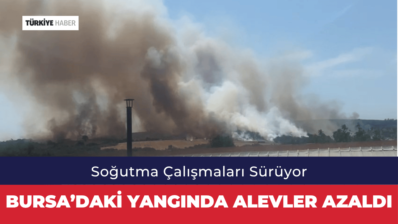 Bursa’daki Yangında Alevler Azaldı, Soğutma Çalışmaları Sürüyor