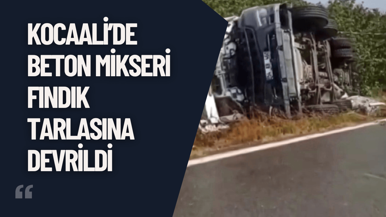 Beton Mikseri Fındık Tarlasına Devrildi