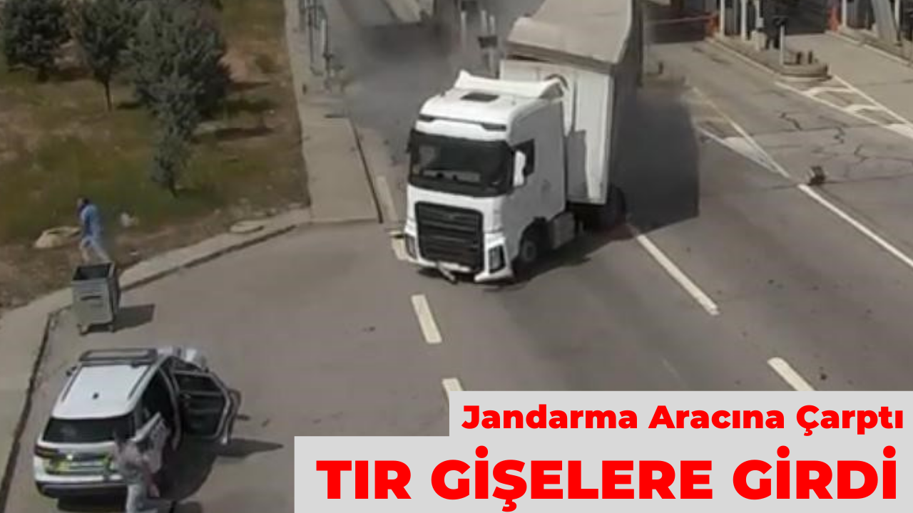 Çekmeköy’de tır kazası güvenlik kamerasına yansıdı