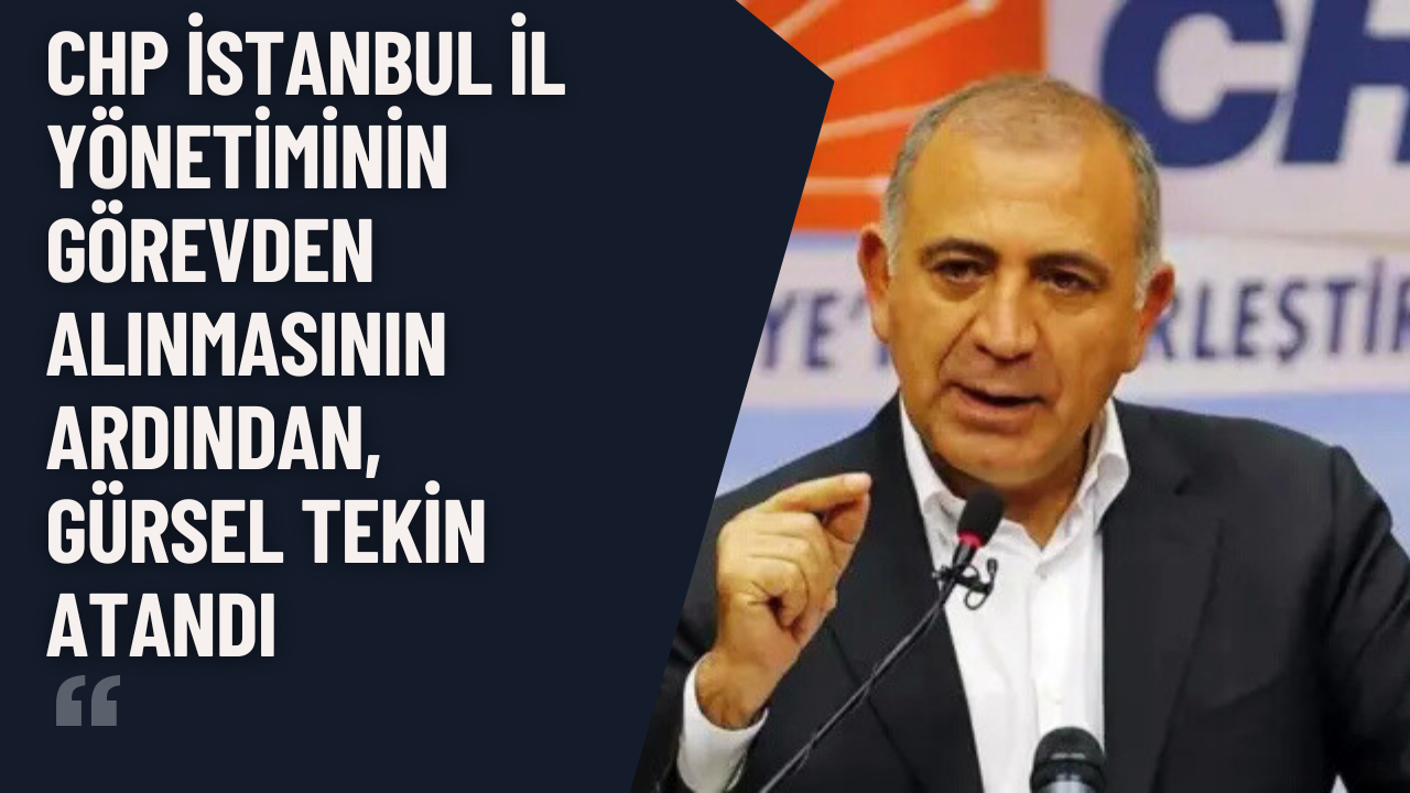 CHP İstanbul İl Yönetimi Görevden Alındı, Gürsel Tekin Atandı