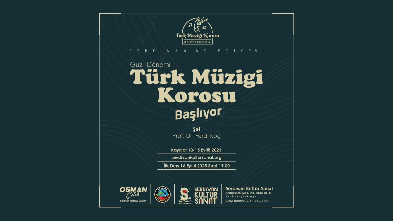 Serdivan Belediyesi Türk Müziği Korosu Güz Dönemi Kayıtları Açıldı