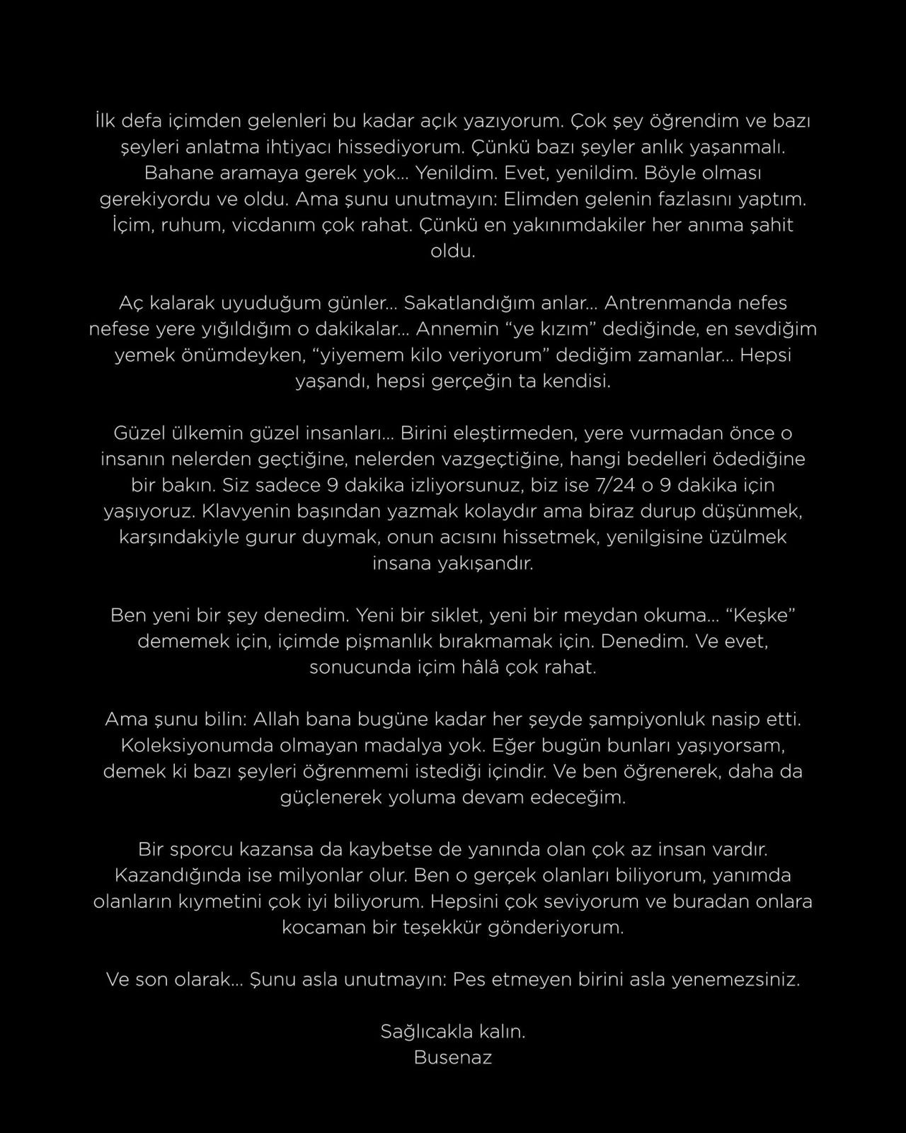 Busenaz Sürmeneli: "Pes Etmeyen Birini Asla Yenemezsiniz'' - Sayfa 1