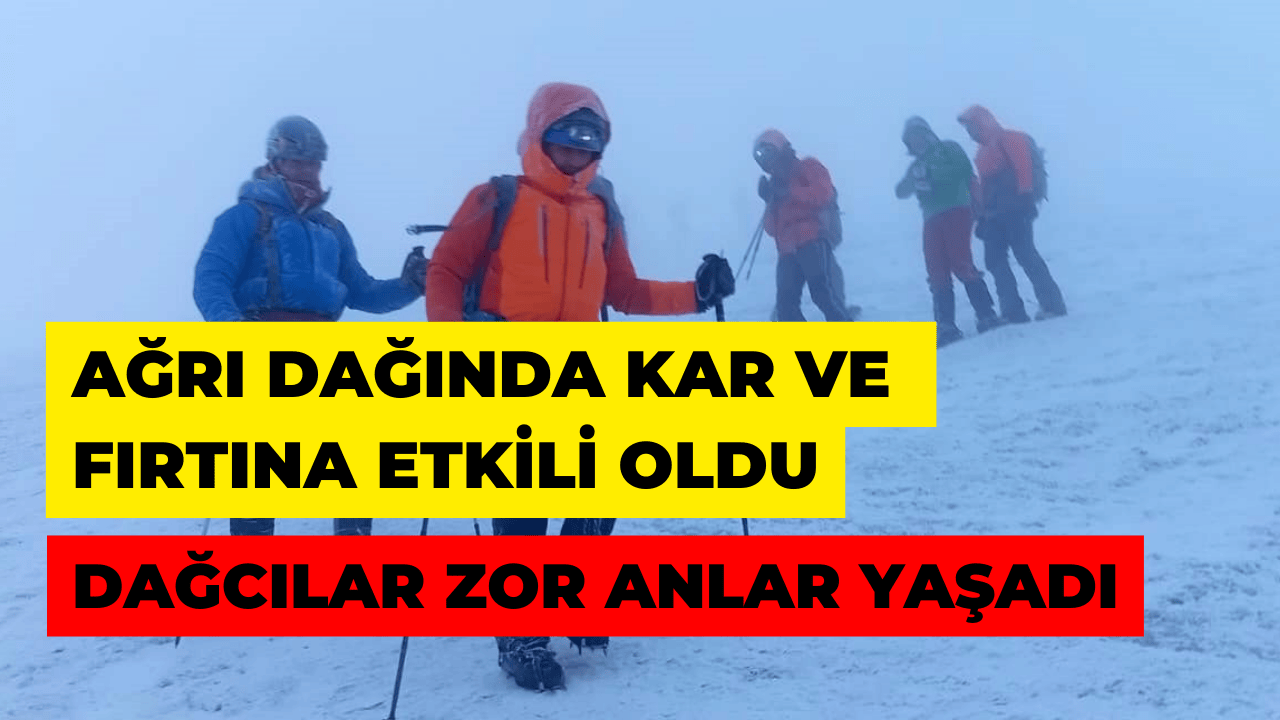 Ağrı Dağı’nda Fırtına Dağcılara Zor Anlar Yaşattı