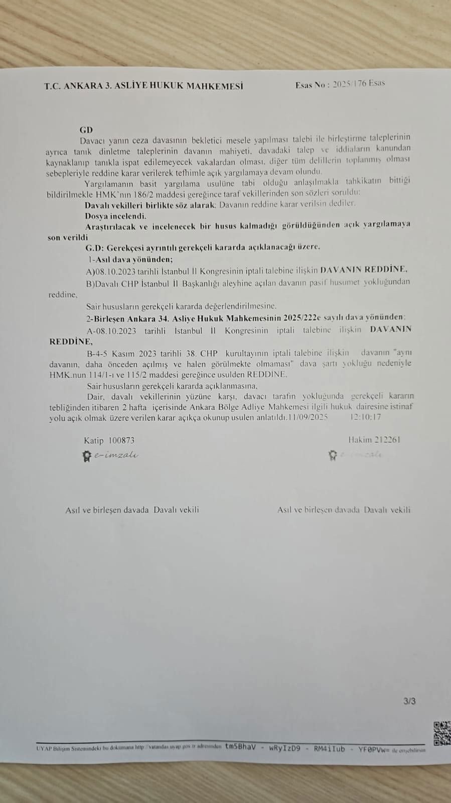CHP’de Kongre Davasına Ret: Kayyum Kararı Hükümsüz Hale Geldi - Sayfa 3