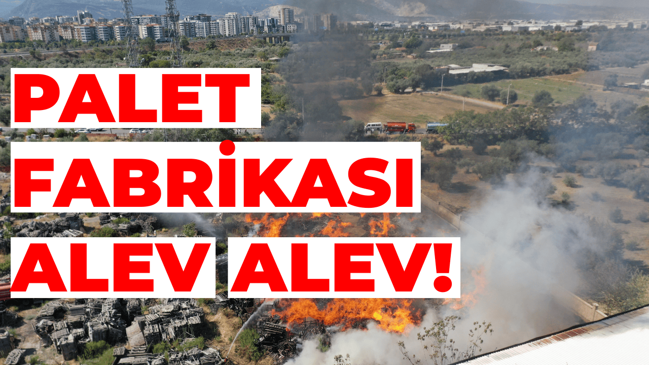 Manisa'da Palet Fabrikası Alev Alev! Yangın Havadan Görüntülendi