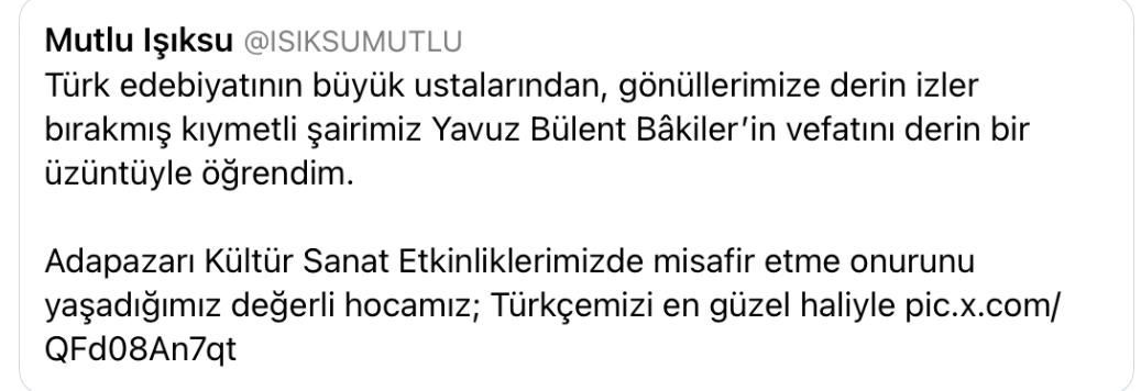 Şair ve Yazar Yavuz Bülent Bâkiler Vefat Etti - Sayfa 2