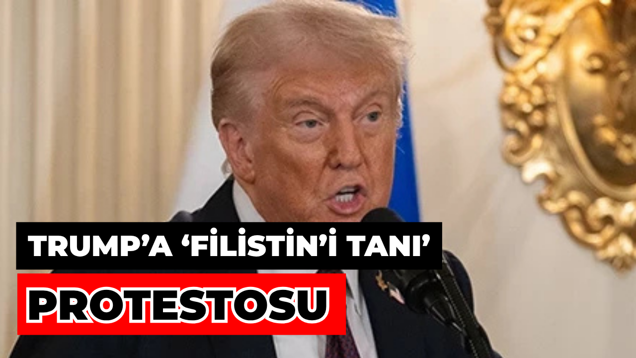 Trump'ın İsrail Meclisi Konuşmasında 'Filistin'i Tanı' Protestosu