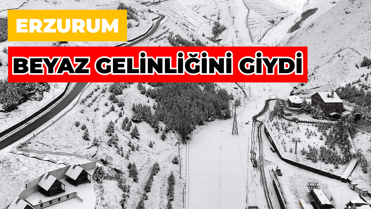 Palandöken'e Sürpriz Kar: Erzurum Beyaza Büründü